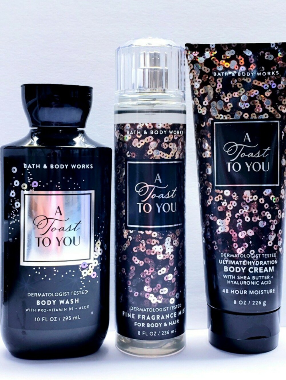 Bath & Body Works A TOAST TO YOU Body Cream, Body Wash, Fragrance Mist -3 pcs